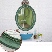 AJH Specchi da Bagno Specchio da Parete Specchio per Trucco da Trucco Specchio da Bagno a Parete Specchio da Bagno Ovale con Cornice in ABS Specchio Decorativo impermeabi