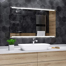 ALASTA® Specchio | Specchio LED Deluxe con Illuminazione a LED | 110x60cm | Hobart | Personalizza Specchio | Specchio per il Trucco/Sistema Anti Appannante