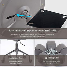 Creator-Z Rotolamento Sgabello - Sgabello Regolabile con Supporti - Morbida Girevole Workbench Stool- Desk Sgabello Sedia per Cucina, Salone, Spa, Tatuaggio, Pedicure,Nero,36CM
