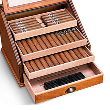 Minmin Cigar Box Mellow Legno di Cedro grande capacità professionale Humidor Cigar fumo di sigaretta Caso Rosewood, 330x290x275mm accessori del sigaro (Size : 330x290x275mm)