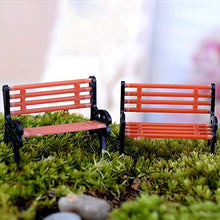 QULONG Ornamenti da Giardino Creativo per Esterni Mini panchina da Parco Modello Ornamento Decorativo da Giardino in Miniatura - L.