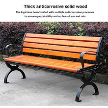 Panchina da Giardino per Tempo Libero con Panchine da Giardino per Terrazza, Panca da Patio Resistente alle Intemperie con Telaio in Alluminio e Legno Massello Anticorrosivo, Comoda Panca a 2 Posti