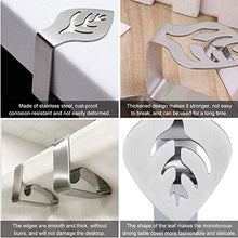 CaOJing 6 Pezzi Clip per Tovaglia in Acciaio Inossidabile, Clip per Tovaglie Decorative Regolabili Addensate, Porta Tovaglie per Picnic all'aperto Barbecue Matrimonio (B)