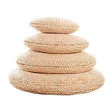 Rattan Cerimonia del tè Culto Buddha Pad Meditazione Ispessimento Pupa Seduta Futon Cuscino Tatami Yoga Mat-Erba di Pampa_40x40cm