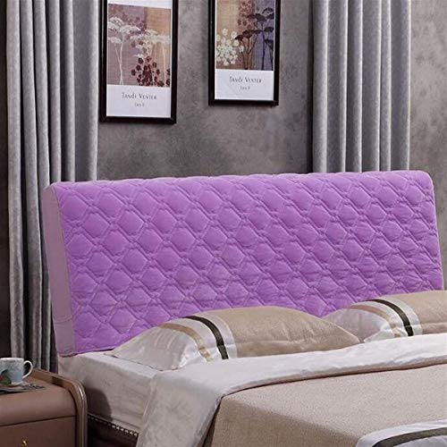HDGZ Fodera Testata Letto Copri Testata Letto Matrimoniale Singolo Elastica Vello Protezione Testata Cover Cuscino Lavabile per Decorazione Camera (Color : Purple, Size : 1.2m)