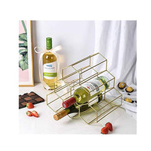 AniU Scaffale per Vino Portabottiglie Metallo per 6 Bottiglie Vino, design moderno Portabottiglie Autoportante, per bar, cantine, armadietti, dispensa