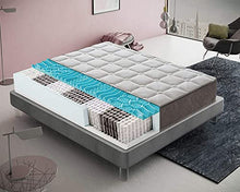 Materasso Matrimoniale 800 Molle Insacchettate e Memory Foam Alto 25 cm, 4 cm memory foam, Medio Rigido, 9 Zone supporto lombare Detraibile Presidio Medico (160x190)