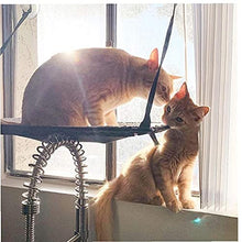 Capas gato hamaca de descanso del asiento del animal doméstico para la cama colgante Pet Ventana perca dobles para Tomar el sol Negro