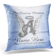 Kris.D Copripiumino Personalizzato in Memoria Amorosa Memorizza Personalizza Federa Decorativa Home Decor Square 18 x 18 Pollici Federa