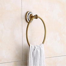MBYW moderno portasciugamani bagno portasciugamani Hardware ciondolo europeo di alta qualità rame ceramica portasciugamani ano/portasciugamani anello appeso (21 x 18,5 x 7 cm)