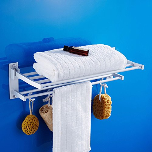 MBYW Portasciugamani Moderno Minimalista Portasciugamani Elegante per Il Bagno di Moda Spazio Alluminio Bagno Pieghevole Asciugamano portasciugamani portasciugamani Bagno Hardware Ciondolo