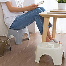 Omenluck, 1 sgabello in plastica spessa per bagno, doccia, soggiorno, poggiapiedi corto