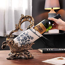Semplicità Elegante Creativo Retrò Resina Di Bronzo Ceramica Dipinta a Mano Portabottiglie Home Desktop Decorazione Bar Veranda Decorazioni per Ristoranti Portabottiglie Portatile Bello Ed Elegante,