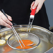 UPKOCH setacci da Cucina in Acciaio Inossidabile a Maglia fine con Manici in plastica per Cottura Dimensioni Cottura m 18 cm (Rosso)