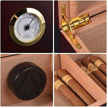 NIHAOA Accessori del Sigaro Corrosione Carrying A Cigar Humidor con Voi - con Un Pannello Frontale Digitale igrometro Sealed Buon Portatile Rimovibile Cigar Box Buon apporto di umidità