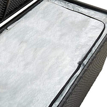 Tidyard Baule Cassapanca da Giardino Grande Impermeabile in Rattan, Contenitore da Esterno Multiuso, 100x50x50 cm Nero