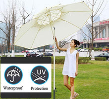 HWF Ombrellone 2,5 Milioni Ombrellone da Giardino, Ombrellone Parasole con Inclinazione, Beach Ombrellone da Giardino Parasole Protezione UPF50+, Ombrellone da Mercato per Balcone/Pesca/Cortile