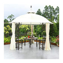 HLZY Gazebo da Giardino 10x10 FT Gazebo for Cortili con scrivania, Patio Padiglione, Outdoor Partito Pergola con Il reticolato e Tende for Patio Giardino Bar a Bordo Tettoia da Esterno