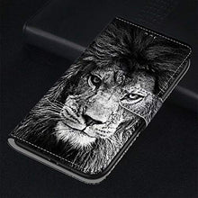 Miagon Custodia Cover Case per Xiaomi Mi 10T,Colorato Modello Pelle Portafoglio Libro Cuoio Flip Case con Porta Carte Magnetica Supporto,Leone