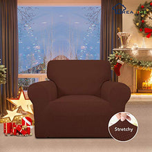 Greatime Stretch Fodera Divano Sofa Cover mobili Protector Divano Scudo Morbido Divano con Fondo Elastico Antiscivolo Schiuma Kids, Poliestere Spandex Tessuto Jacquard Quadretti Sedia caffè