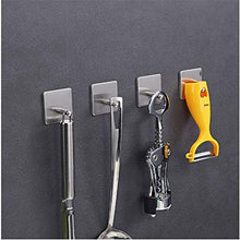 Gancio bagno cucina 4 pezzi ganci adesivi resistente a parete ganci impermeabile in acciaio inox bagno camera da letto ganci for appendere cappotto cappello asciugamano accappatoio ganci cremagliera G