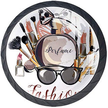 Perfume Make Up Mascara Lipstick Pomelli per Porta Set di 4 Pomelli per Mobili Manopole per Cassetti Cucina Armadio Vetro