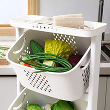 LYM &ripiano di stoccaggio Mensole da Cucina, da Terra di Frutta e Verdura Bagagli Shelf -3 Strato Scaffale di Finitura