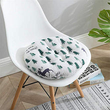 Pillowcase 2 Confezioni di Cuscini Imbottiti per sedie Portatili, Cuscini per sedili in Cotone e Lino, Cuscini Rotondi Antiscivolo per Giardini Esterni, uffici e soggiorni (A2, 40 * 40 cm)