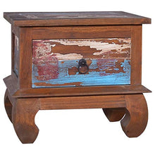 Tidyard Comodino in Legno Massello di Recupero con Cassetto,Comodino Camera da Letto Vintge con Cassetto,Comodino Cameretta con Cassetto,Comodino con Cassetto,Comodino Vintage Classico 45x35x40 cm