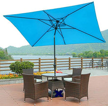 MIAOLIANG Ombrellone da Giardino, ombrellone da Giardino inclinabile da terrazza con Design a manovella, ombrellone da Balcone Rettangolare ad Acqua