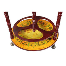 Design Toscano Mappamondo - replica italiana del sedicesimo secolo Mobile Bar dotato di rotelle, MDF e legno, seppia, 96,5 cm