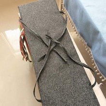 Cuscino antiscivolo per panca con cravatta, morbido cuscino per sedia a sdraio, cuscino per dondolo, 2 posti, grande cuscino da giardino (bianco, 80 x 30 cm)