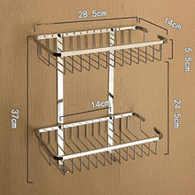 HYYDP Parete Porta Salviette Bagno Triangolare Bagno Cremagliera a Doppio Strato Gancio 304 Mensola Bagno Rettangolare in Acciaio Inox, Cornice angolare a Parete Decorazione Domestica