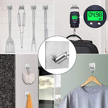 EasyULT 6 Pezzi Ganci Adesivi Ganci Portasciugamani in Acciaio Inox, Ultra Forte Adesivo Resistente, Impermeabile Gancio Autoadesivo per Cucina e Bagno(Argento)