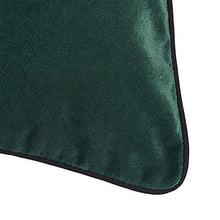 MADURA - Fodera per Cuscino Dario 28x47 cm Piping Verde Medio e Nero Soggiorno Camera da Letto Decorazione