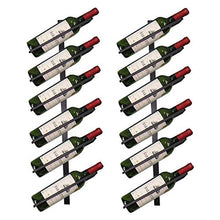 Hihg Quality Quality Ferro Parete Vino Supporto per Vino in Stile Europeo Bottiglia Bottiglia di Vino Stand Stand Stand GRACK Organizer (Color : 12 Layer Brown Tilt)