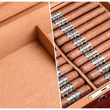 SMEJS Umidificatore con umidificatore e igrometro - Viaggi Portatile Pino Grande capacità a Due Cigar Cabinet
