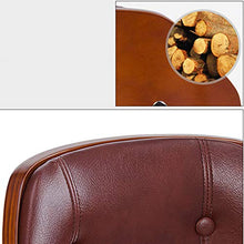 Sedia da Disegno con Schienale,Sgabello Girevole A Riposo del Piede Regolabile,Multi-Sedia da Ufficio Scopo,PU Pelle per Home Bar Kitchen Shop - Marrone Nero