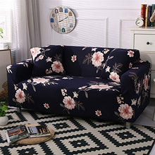 Treer Copridivano Elastico con Braccioli, Copridivano per 1/2/3/4 Posti Poltrone Salotto Protettore Imbottito Copridivano Elastico Antiscivolo Lavabile (Fiori Rosa,4 posti: 235-300cm)