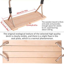 luning Sedile in Legno Swing Sedile Outdoor Giardino di faggio Swing Sedia appesa Polisole Lucidabile AntiCorrosion Wood Swing per Adulti Bambini Here