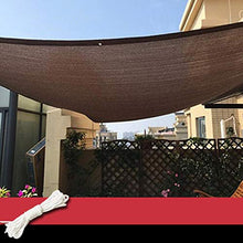 XQHD Vele Parasole da Giardino Impermeabile, Tende da Sole per Esterno Rettangolare Telo ombreggiante per Giardino Balcone Terrazza,Brown-2x4m