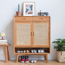 LULUVicky in Piedi Bagagli Petto Legno di Servizio di archiviazione Mobile con Ante a Buffet Credenza Ingresso Console Cassetto Bassa Credenza (Color : Wood, Size : 90x35x115cm)