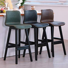 XEWNEGTZI Sgabello da Bar per La Colazione in Legno per La Casa, Sedile in PU E Schienale Ergonomico, per Sgabello Alto da Bancone/Ristorante/Pub, Carico 160 kg (8 Colori, 62 Cm)(Color:Giallo)