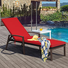 KJGHJ Sedia da salotto in rattan con schienale reclinabile regolabile e cuscino da giardino (colore: OP70261)