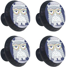 Gufo Acquerello Pomelli per Porta Set di 4 Pomelli per Mobili Manopole per Cassetti Cucina Armadio Vetro