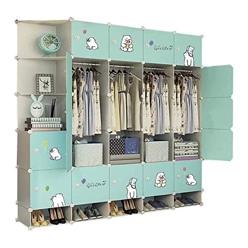 ZHICHUAN Guardaroba Assemblato Guardaroba Moderno Armadio Camera da Letto per Bambini Memoria Modulare Molti Set Di Dati Abiti Giocattolo Alloggiamento Vetrine Gioielli con Scarpiera Guard