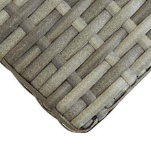 vidaXL Panchina da Giardino 120 cm Grigio Polyrattan Massello d'Acacia
