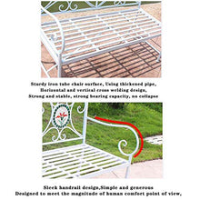 Panchina da Giardino da 47 Pollici Panca per Il Tempo Libero da Esterno, Cortile Doppio Sedile Panche in Metallo per terrazze, Sedia Portico antiruggine anticorrosione Mobile Ingresso Ponte