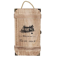 Portabottiglie per Vino, Scatola per Vino Rosso, Portatile 2 Bottiglie retrò Vintage per Ufficio casa