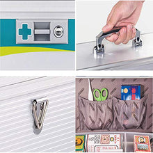 MYHZH First Aid Box con Serratura di Sicurezza, farmaco di dialogo Libreria Medicina d'urgenza della Scatola per Droga Bagagli, Kit di Primo Soccorso